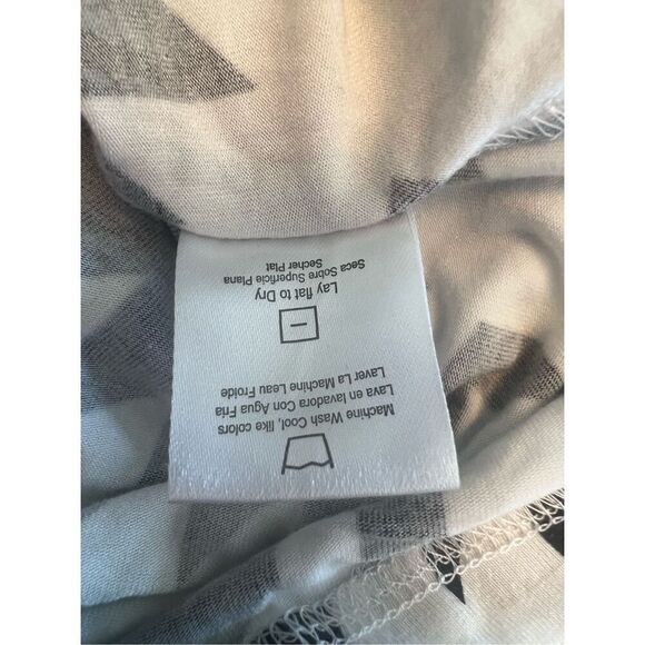 V Fish Womens Mini Dress Two Way Sleeves Abstract Black White Large one shoulder - Picture 6 of 9